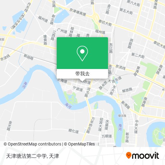 天津塘沽第二中学地图
