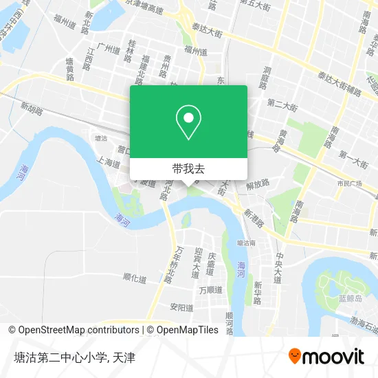 塘沽第二中心小学地图