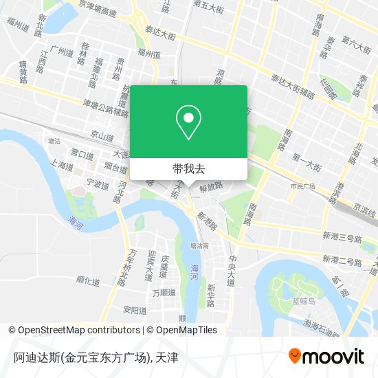 阿迪达斯(金元宝东方广场)地图