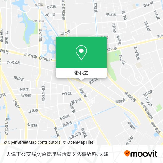 天津市公安局交通管理局西青支队事故科地图