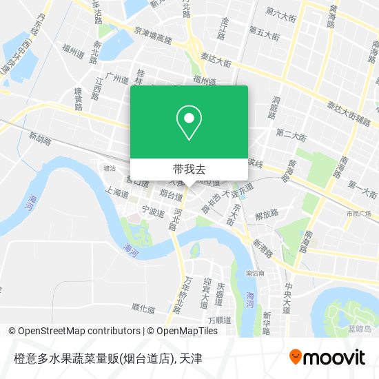 橙意多水果蔬菜量贩(烟台道店)地图