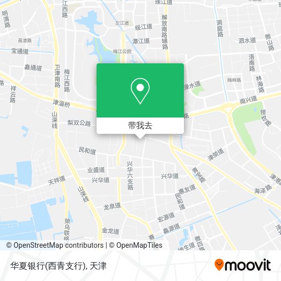 华夏银行(西青支行)地图