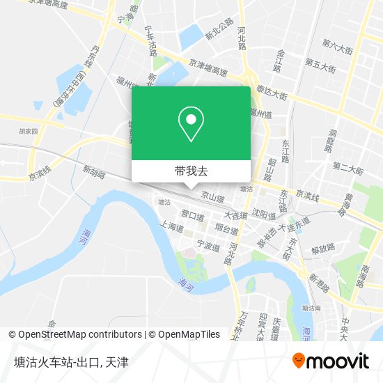 塘沽火车站-出口地图