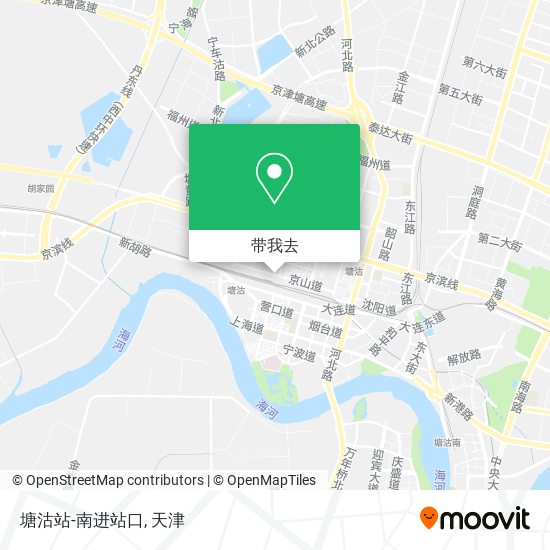 塘沽站-南进站口地图