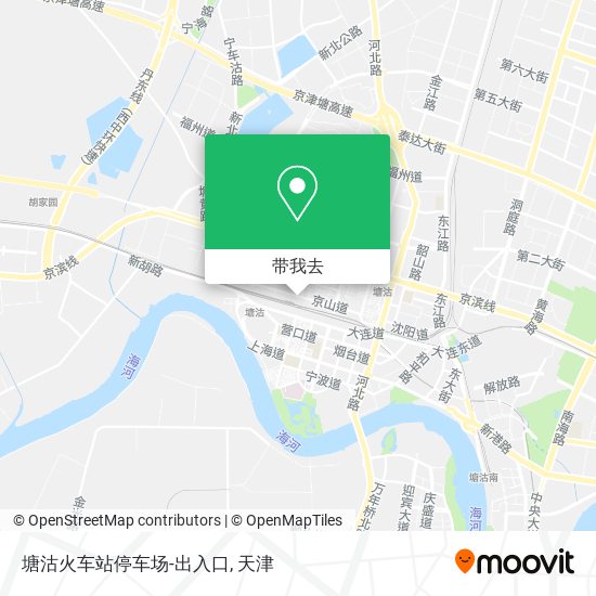 塘沽火车站停车场-出入口地图