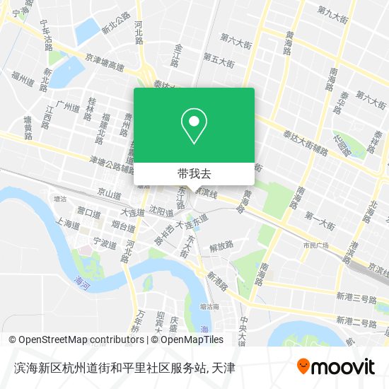 滨海新区杭州道街和平里社区服务站地图