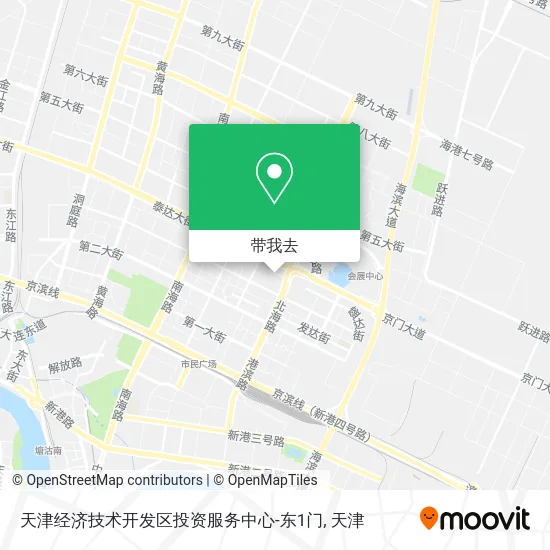 天津经济技术开发区投资服务中心-东1门地图