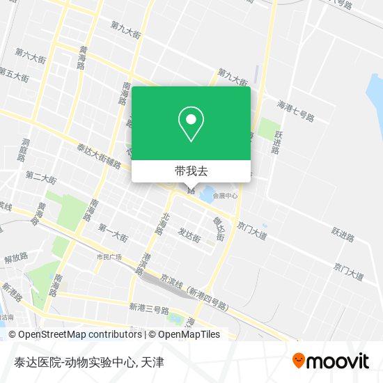 泰达医院-动物实验中心地图