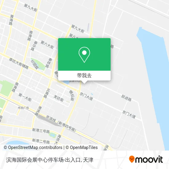 滨海国际会展中心停车场-出入口地图