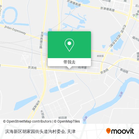 滨海新区胡家园街头道沟村委会地图