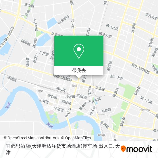 宜必思酒店(天津塘沽洋货市场酒店)停车场-出入口地图