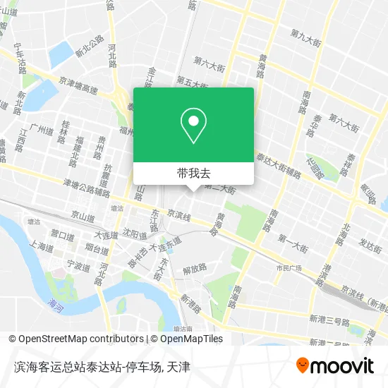 滨海客运总站泰达站-停车场地图