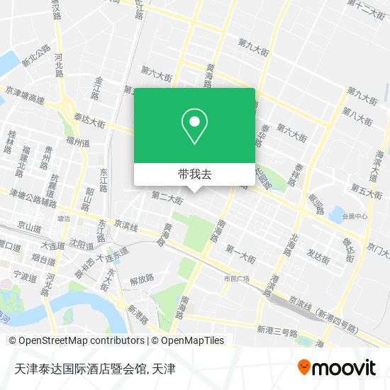 天津泰达国际酒店暨会馆地图