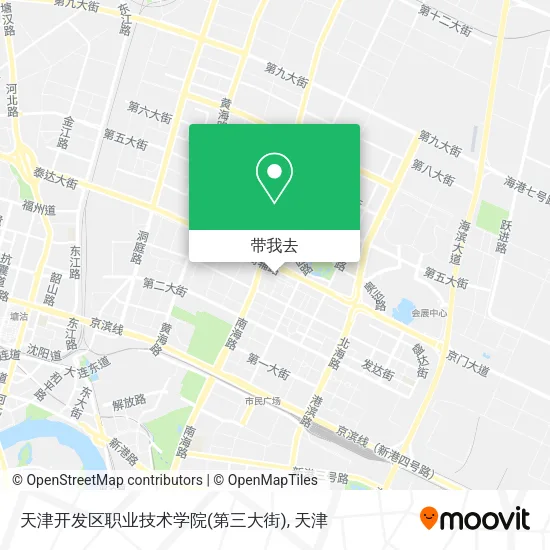 天津开发区职业技术学院(第三大街)地图