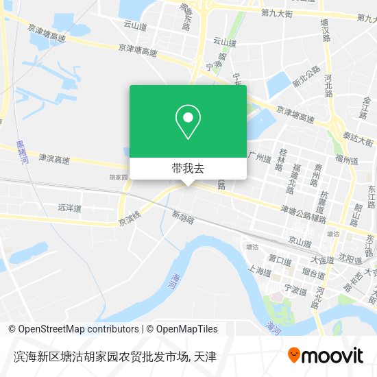 滨海新区塘沽胡家园农贸批发市场地图