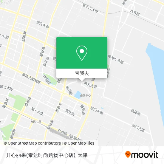 开心丽果(泰达时尚购物中心店)地图