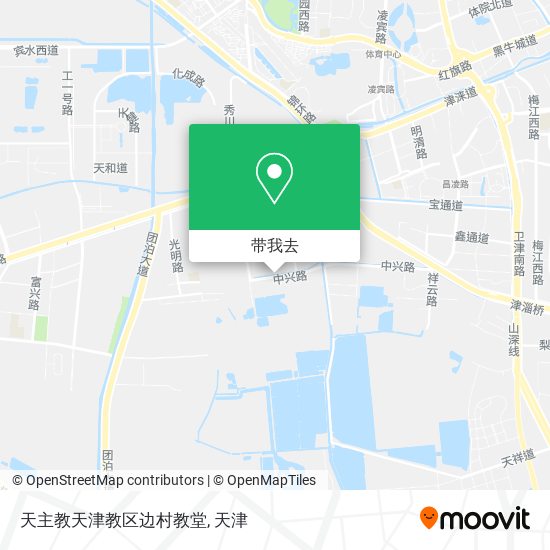 天主教天津教区边村教堂地图