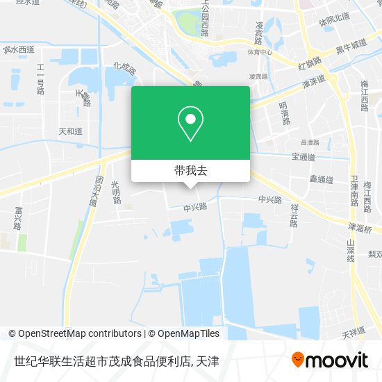 世纪华联生活超市茂成食品便利店地图