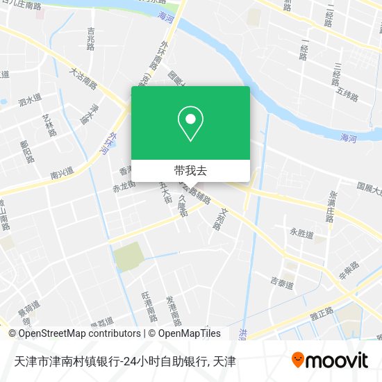 天津市津南村镇银行-24小时自助银行地图