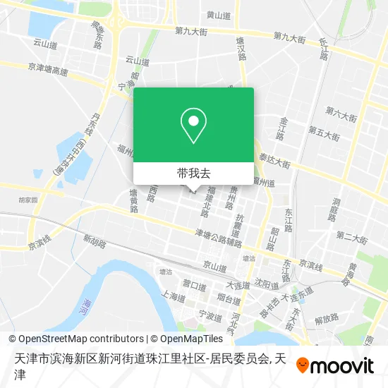 天津市滨海新区新河街道珠江里社区-居民委员会地图