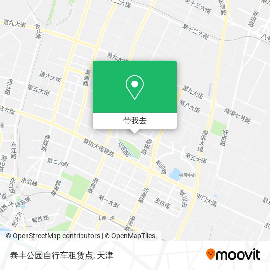 泰丰公园自行车租赁点地图