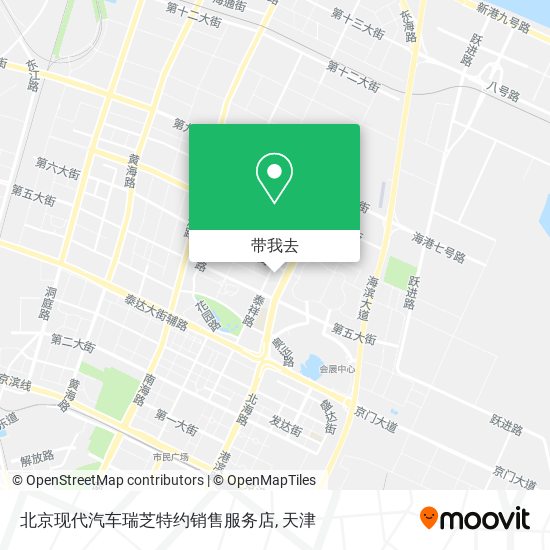 北京现代汽车瑞芝特约销售服务店地图