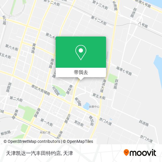 天津凯达一汽丰田特约店地图