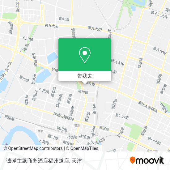 诚谨主题商务酒店福州道店地图