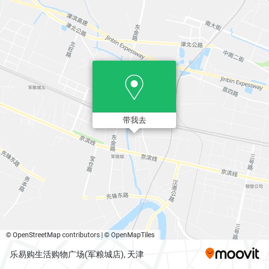 乐易购生活购物广场(军粮城店)地图