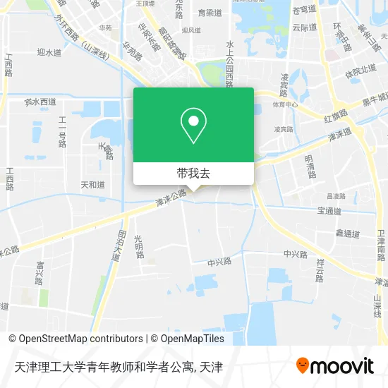 天津理工大学青年教师和学者公寓地图