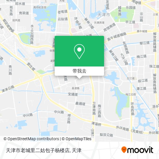 天津市老城里二姑包子杨楼店地图