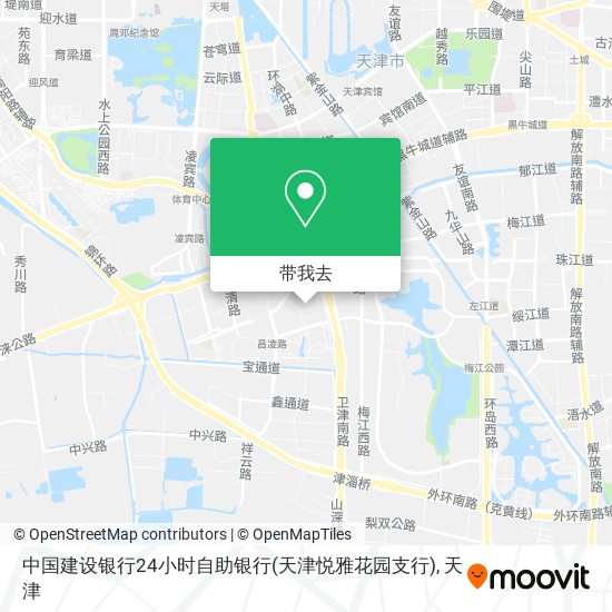 中国建设银行24小时自助银行(天津悦雅花园支行)地图