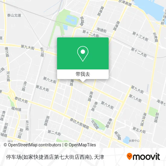 停车场(如家快捷酒店第七大街店西南)地图