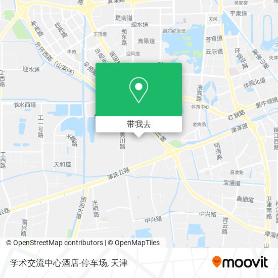 学术交流中心酒店-停车场地图