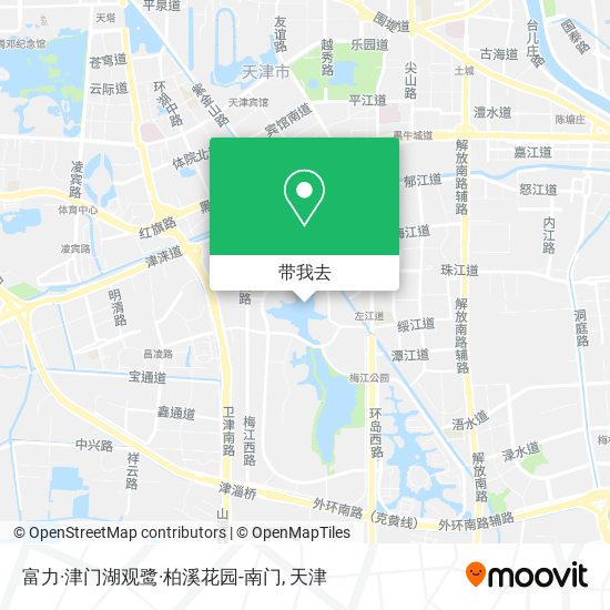 富力·津门湖观鹭·柏溪花园-南门地图