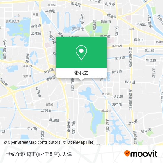 世纪华联超市(丽江道店)地图
