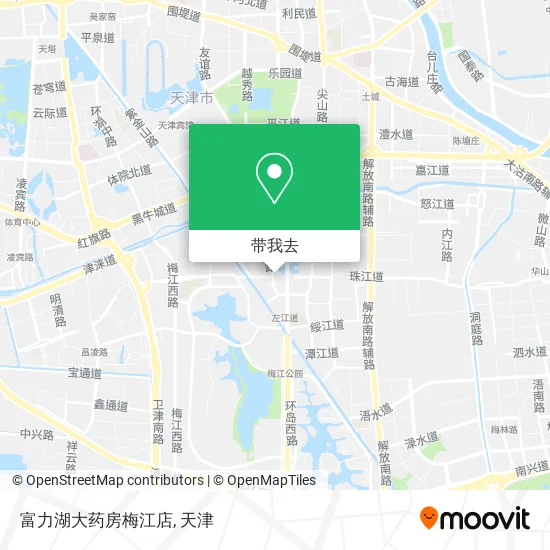 富力湖大药房梅江店地图