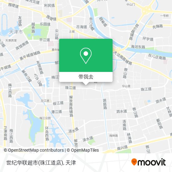 世纪华联超市(珠江道店)地图