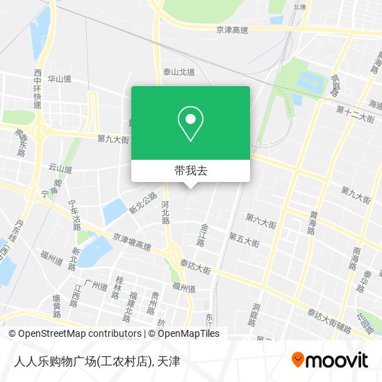 人人乐购物广场(工农村店)地图