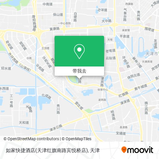 如家快捷酒店(天津红旗南路宾悦桥店)地图