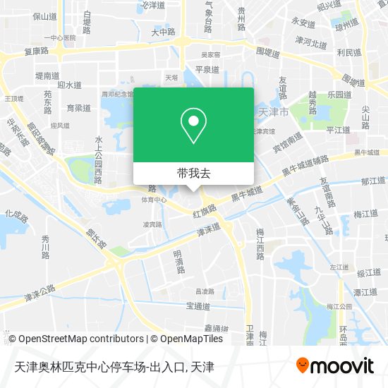 天津奥林匹克中心停车场-出入口地图