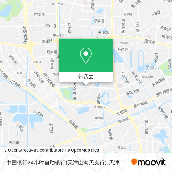 中国银行24小时自助银行(天津山海天支行)地图