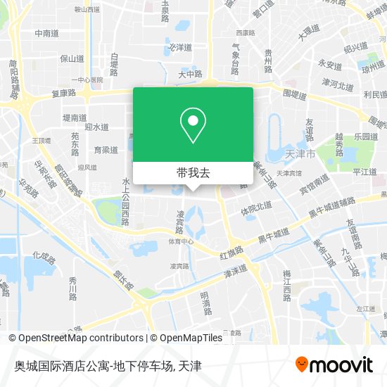 奥城国际酒店公寓-地下停车场地图