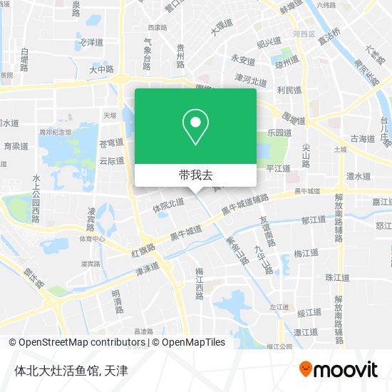 体北大灶活鱼馆地图
