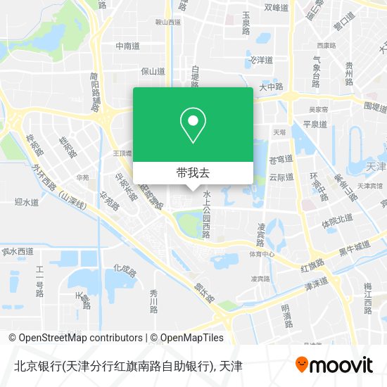 北京银行(天津分行红旗南路自助银行)地图