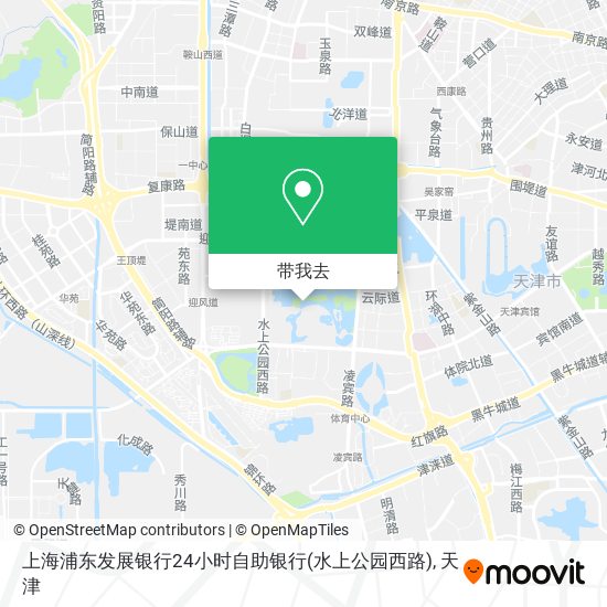 上海浦东发展银行24小时自助银行(水上公园西路)地图