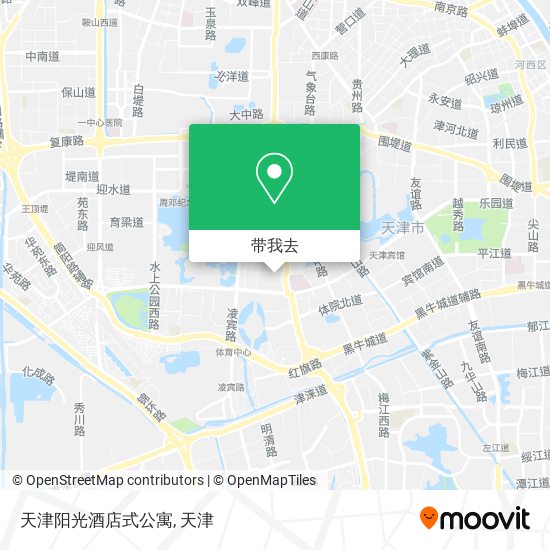 天津阳光酒店式公寓地图