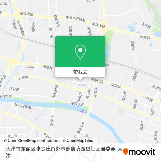 天津市东丽区张贵庄街办事处詹滨西里社区居委会地图