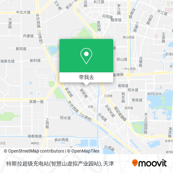 特斯拉超级充电站(智慧山虚拟产业园站)地图