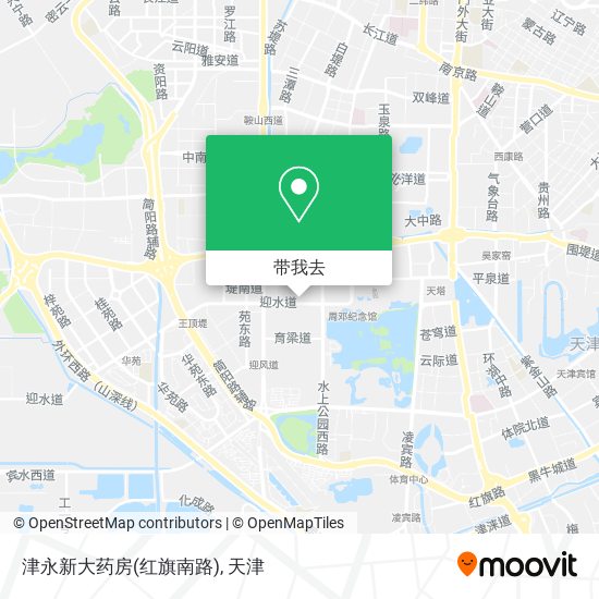 津永新大药房(红旗南路)地图